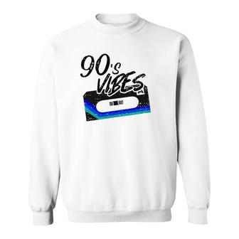 Funny Vintage 90S Vibe Party Compact Cassette Tape Stereo Sweatshirt | Mazezy AU