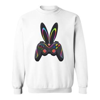 Gaming Controller With Bunny Ears Funny Easter Video Game Sweatshirt - Thegiftio UK