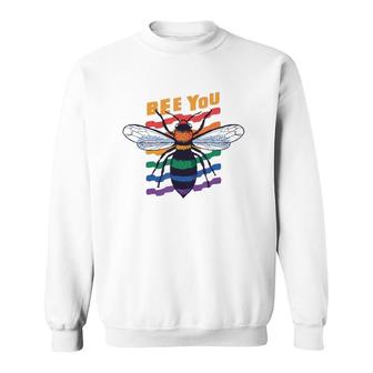 Gay Pride Month Lgbt Lesbian Bee You Rainbow Funny Gift Sweatshirt - Seseable