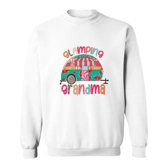 Glamping Grandma Colorful Design For Grandma From Daughter With Love New Sweatshirt - Seseable
