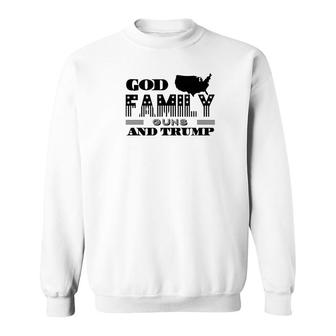 God And Family And Guns And Trump Premium Sweatshirt - Monsterry AU