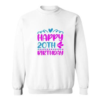 Happy 20Th Birthday With Many Memories Since I Was Born In 2002 Sweatshirt - Seseable