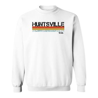 Huntsville Texas City Retro Vintage Stripes Gift & Souvenir Sweatshirt - Seseable