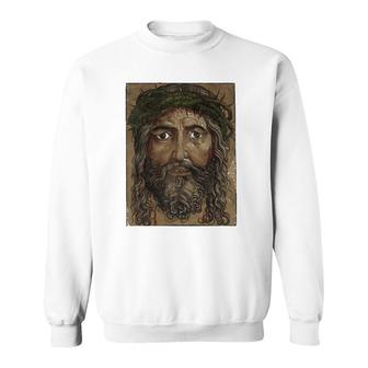 Jesus Face Jesus Christ Catholic Church Sweatshirt | Mazezy