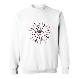 July Fourth July Independence Day Stars Circle 2022 Sweatshirt - Seseable
