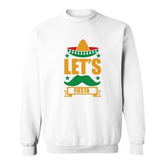 Lets Fiesta Banner Decoration Gift For Human Sweatshirt - Seseable