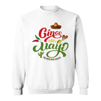 Lets Fiesta Mexico Mexican Lover Funny Cinco De Mayo Sweatshirt - Seseable