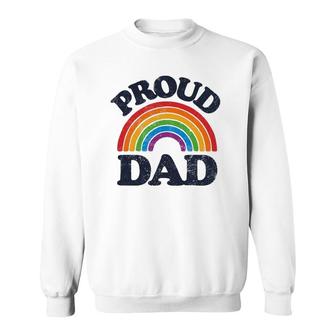 Lgbtq Proud Dad Gay Pride Lgbt Ally Rainbow Fathers Day Sweatshirt - Seseable