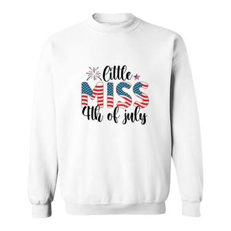 Little Miss 4Th Of July Independence Day Good 2022 Sweatshirt - Seseable