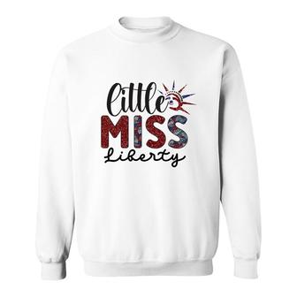 Little Miss Liberty July Independence Day 2022 Sweatshirt - Seseable