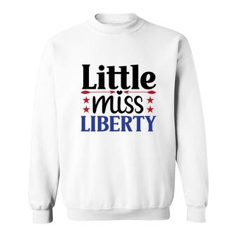 Little Miss Liberty July Independence Day Red Start 2022 Sweatshirt - Seseable