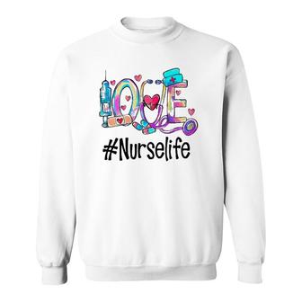 Love Nurse Life Superhero Nurse Women Sweatshirt | Mazezy