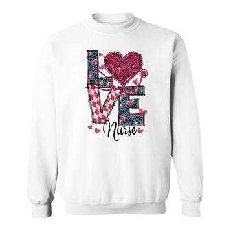 Love Nurse Pink Graphics So Beautiful New 2022 Sweatshirt - Seseable