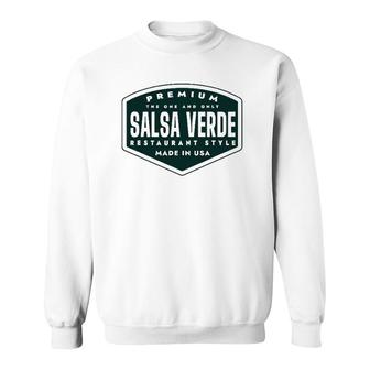 Matching Group Halloween Costume Food Condiment Salsa Verde Sweatshirt - Thegiftio UK