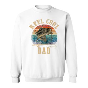 Mens Reel Cool Dad Fisherman Fathers Day Fishing Sweatshirt - Seseable