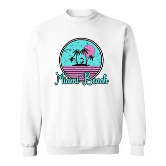Miami Beach South Beach Florida Fl Souvenir Gift Sweatshirt | Mazezy
