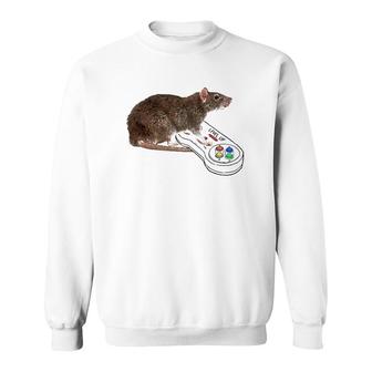 Mouse Rat Tee Gamer Playing Video Game Lover Mouse Pet Rat Sweatshirt - Seseable
