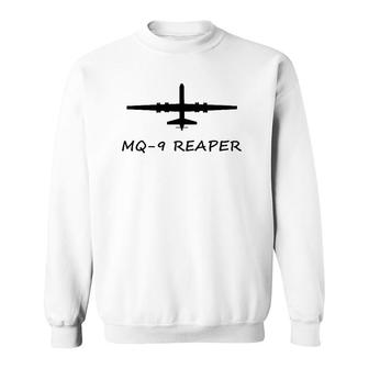 Mq-9 Reaper Drone Aircraft American Flag Demon Sweatshirt | Mazezy