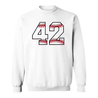 Number 42 Forty Two Baseball Lucky Favorite Jersey Number Sweatshirt - Thegiftio UK