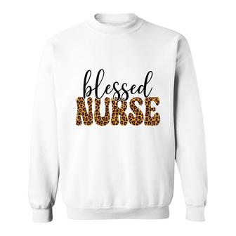 Nurses Day Blessed Nurse Leopard Special 2022 Sweatshirt - Seseable