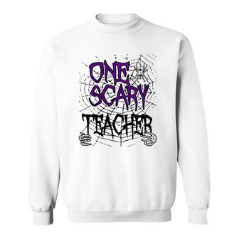 One Scary Teacher Matching Family Halloween Costume Sweatshirt - Seseable