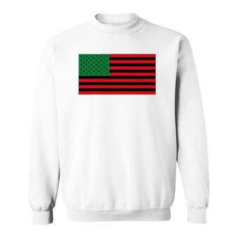 Pan African Us American Flag Black Liberation Pride Sweatshirt - Seseable