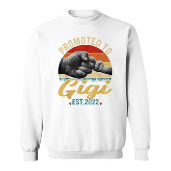 Promoted To Gigi 2022 Mothers Day New Grandma From Daughter Sweatshirt | Seseable UK