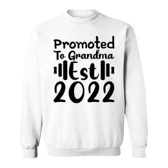 Promoted To Grandma 2022 Black Happy Mothers Day Sweatshirt - Seseable