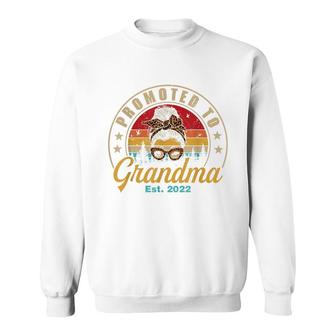 Promoted To Grandma Est 2022 Women Retro First Time Grandma Sweatshirt - Seseable