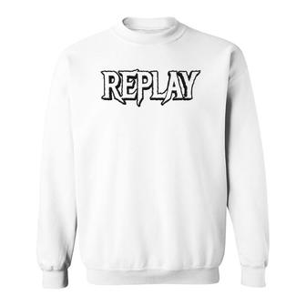 Replay Whites Text Gift Sweatshirt | Mazezy