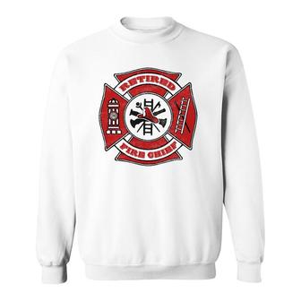 Retired Fire Chief Retirement Gift Red Maltese Cross Sweatshirt - Thegiftio