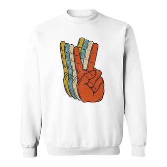 Retro Peace Vintage 60S 70S Hippie Gift Sweatshirt - Seseable
