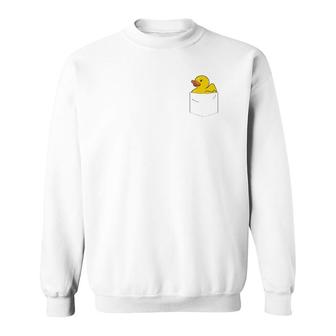 Rubber Duck In Pocket Rubber Duckie Sweatshirt | Mazezy