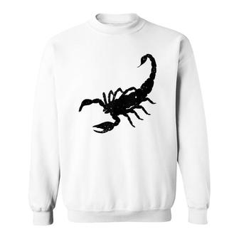 Scorpion Animal Distressed Vintage Look Silhouette Scorpio Sweatshirt | Mazezy