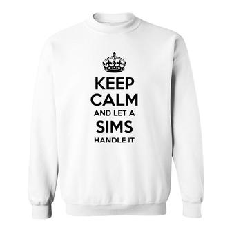 Sims Funny Surname Family Tree Birthday Reunion Gift Idea Sweatshirt - Seseable