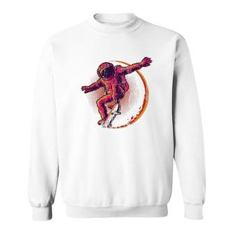 Skateboard Cosmonaut Space Science Gift Funny Astronaut Sweatshirt | Mazezy