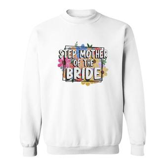 Stepmother Of The Bride Watercolor Stepmom Mothers Day Sweatshirt - Seseable