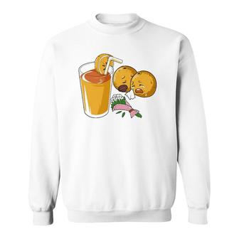 Summer Crying Orange Juice Funny Sweatshirt | Mazezy
