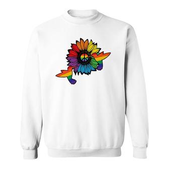 Sunflower Hummingbird Lgbt Flag Gay Pride Month Lgbtq Sweatshirt | Seseable UK