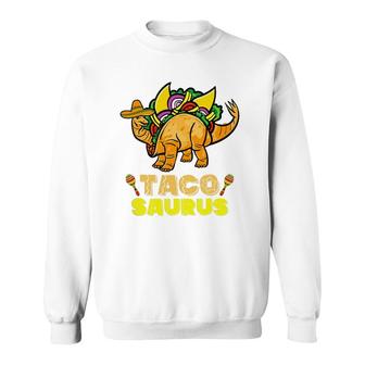 Tacosaurus Kid Taco Cinco De Mayo Kid Dinosaur Taco Sweatshirt - Seseable