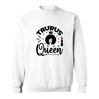 Taurus Curly Hair Queen Lipstick Decoration Sweatshirt - Seseable