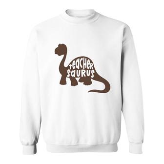 Teacher Saurus Dinosaur Great Art Graphic Sweatshirt - Seseable