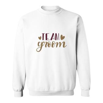 Team Groom Bachelor Party Vintage Style Sweatshirt - Seseable