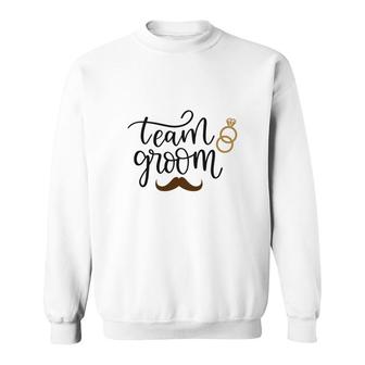 Team Groom Groom Bachelor Party Retro Sweatshirt - Seseable