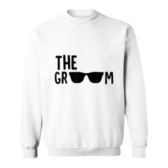 The Groom Sunglasses Bachelor Party Husband Wedding Marriage Sweatshirt - Seseable