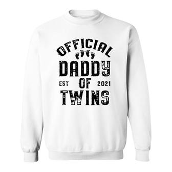 Twin Dad 2021 Funny New Daddy Of Twins Fathers Day Gift Sweatshirt - Seseable