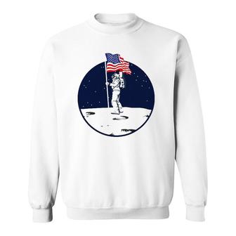 Us Flag Astronaut Independence Day 4Th Of July Party Sweatshirt - Seseable