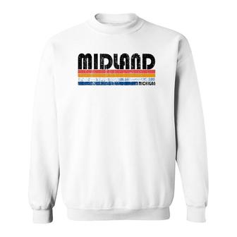 Vintage 70S 80S Style Midland Michigan Sweatshirt - Thegiftio UK
