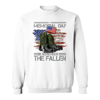 Vintage Memorial Day Remember The Fallen Veteran Military Sweatshirt - Thegiftio