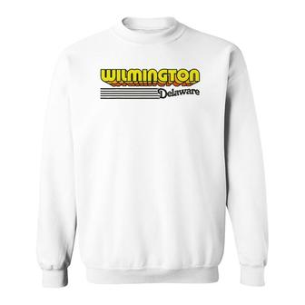 Vintage Wilmington Delaware - Retro Stripes Sweatshirt - Seseable